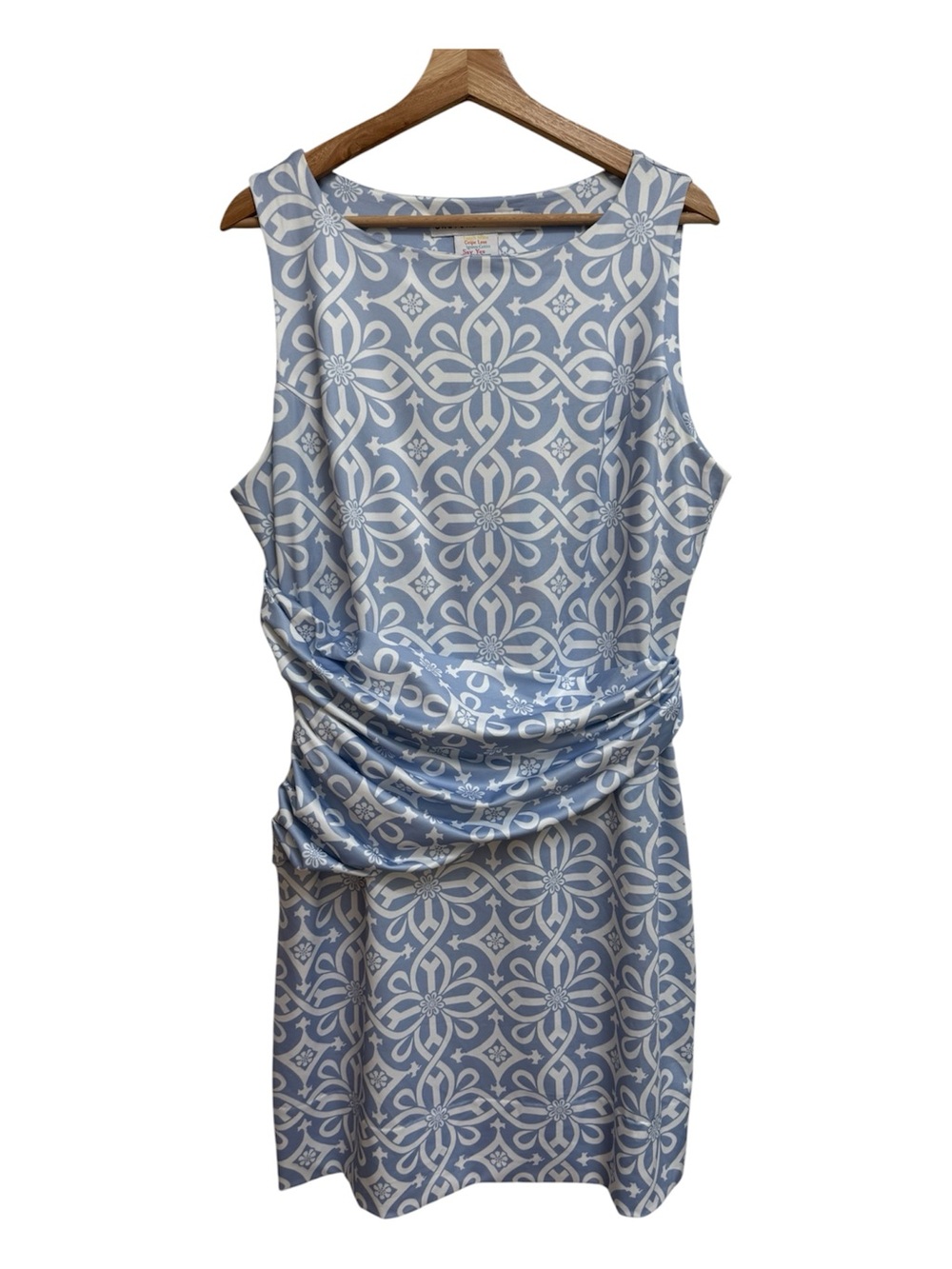 Gretchen Scott Designs Light Blue and White Mini Dress